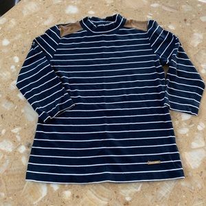 Jones New York ladies stretch nautical navy 3/4 T